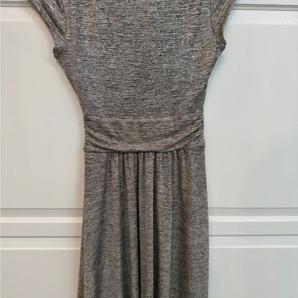 Maeve Anthropologie Tamera Silver Surplice Stretch Midi Women's Dress Size XS - Picture 7 of 7